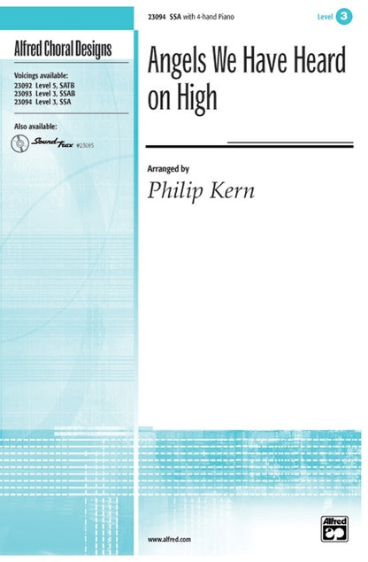 Angels We Have Heard on High SSA/PD Level 5 Choral Sheet Music