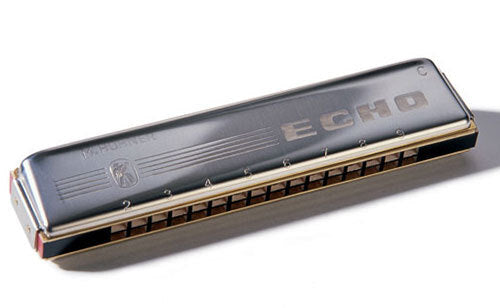 Hohner Echo 32 Tremolo Harmonica Key of C with Brass Reeds and Maple Wood Comb