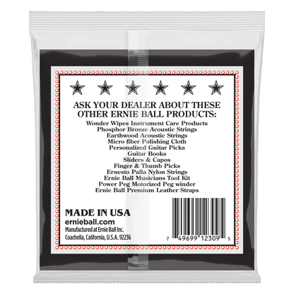 Ernie Ball Medium 5-String Loop End Stainless Steel Banjo Guitar Strings, 10-10 Gauge — view 2