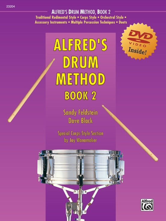 Alfred's Drum Method Book 2 with DVD Binding