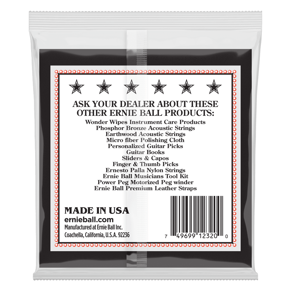 Ernie Ball Medium Loop End Stainless Steel Mandolin Guitar Strings, 10-36 Gauge — view 2