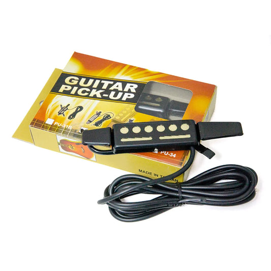 Guitar Pickup Soundhole Bar Style with Built-in Cable Made in Taiwan