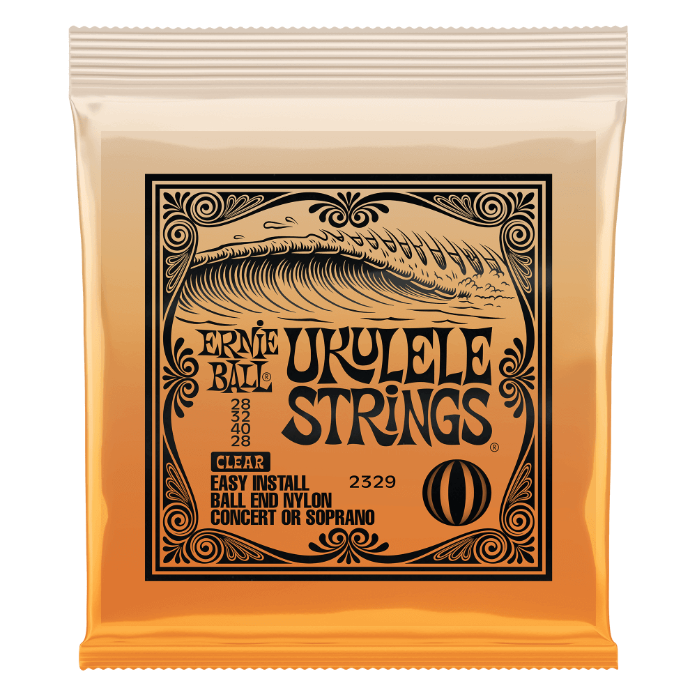 Ernie Ball 2329 Ukulele Ukulele Strings Concert/Soprano Clear Nylon w/ Ball Ends