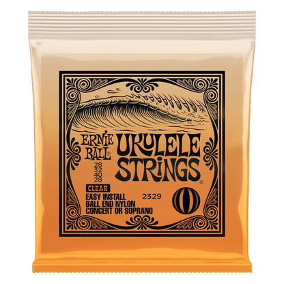Ernie Ball 2329 Ukulele Ukulele Strings Concert/Soprano Clear Nylon w/ Ball Ends