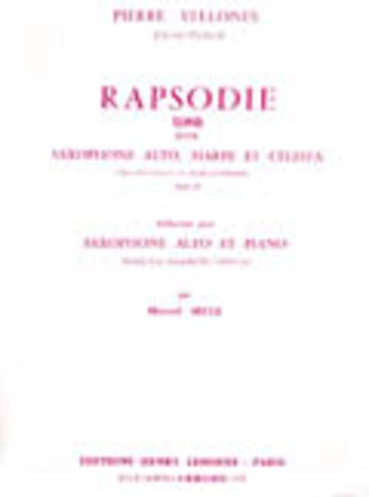 Vellones - Rapsodie Alto Sax/Piano (Softcover Book)