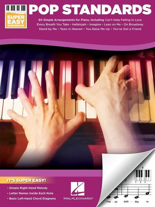 Pop Standards Super Easy Songbook by Hal Leonard - 120 Pages, E-Z Play Format, Piano & Keyboard Arrangements
