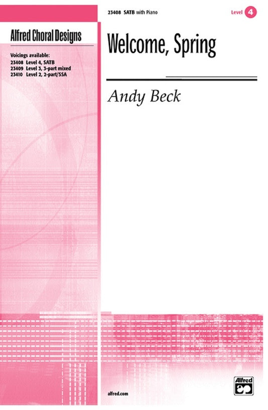 Welcome Spring SATB Piano Choral Sheet Music