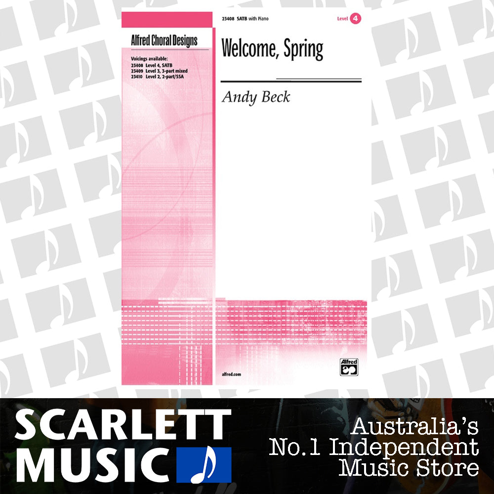 Welcome Spring SATB Piano Choral Sheet Music — view 2