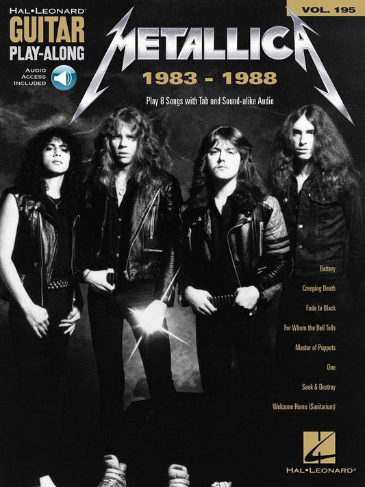 Metallica 1983–1988 — Guitar Play-Along Vol. 195, Book/Online Audio (Hal Leonard)