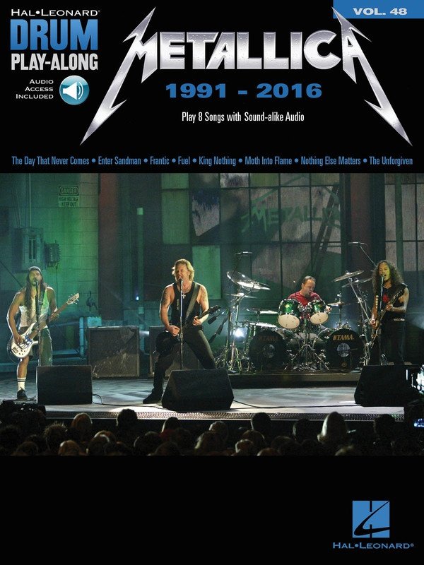 Metallica 1991–2016 — Drum Play-Along Vol. 48, Book/Online Audio (Hal Leonard)