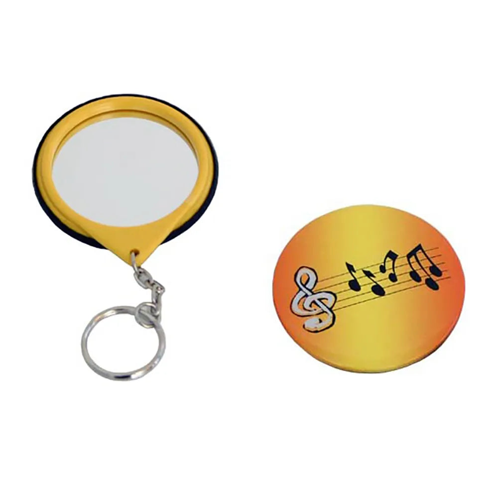 Key Ring Mirror in Yellow with Music