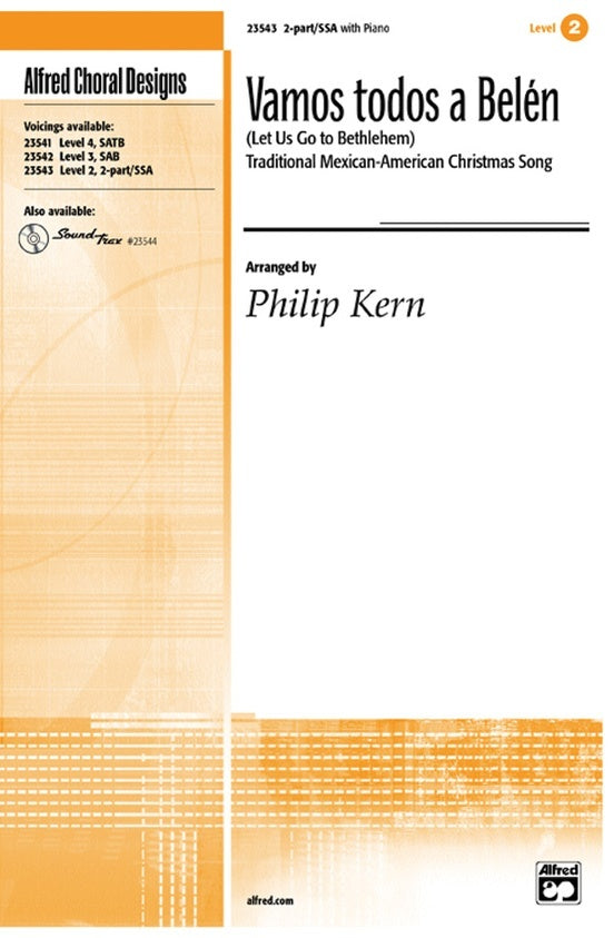 VAMOS TODOS A BELEN 2 PT/SSA PNO Choral Sheet Music