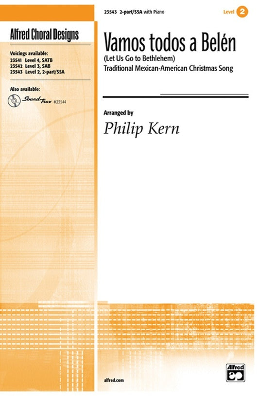 VAMOS TODOS A BELEN 2 PT/SSA PNO Choral Sheet Music