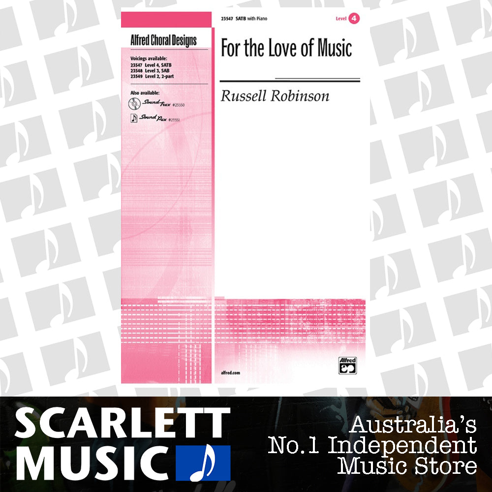 For The Love Of Music SATB — view 2