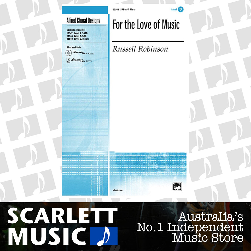 For The Love Of Music SAB Piano — view 2
