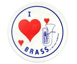 Stickers (Pack of 10)  I Love Brass