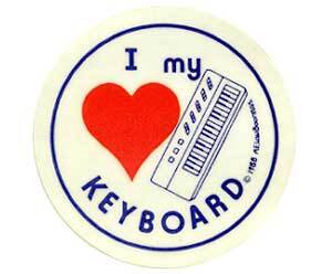 Stickers (Pack of 10)  I Love Keyboard