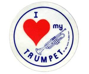 Stickers (Pack of 10)  I Love Trumpet