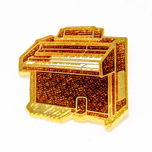 Electric Organ Brooch - Coloured Enamel Badge, 25-30mm Size