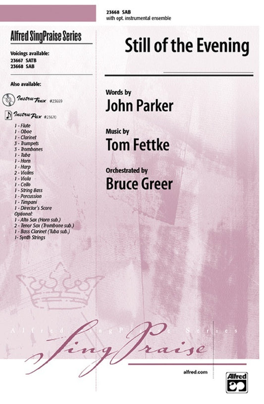 Still of the Evening SAB Choral Sheet Music
