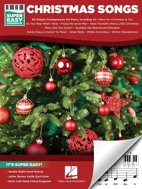 Christmas Songs Super Easy Songbook for Piano and Keyboard