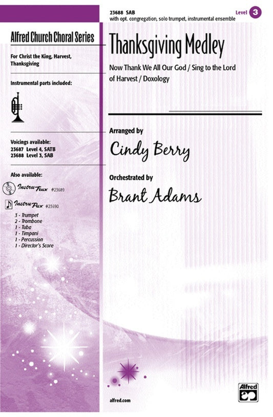 Thanksgiving Medley SAB/PNO Choral Sheet Music