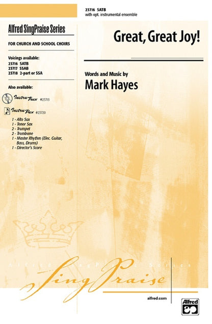 Great Great Joy SATB Arr Hayes