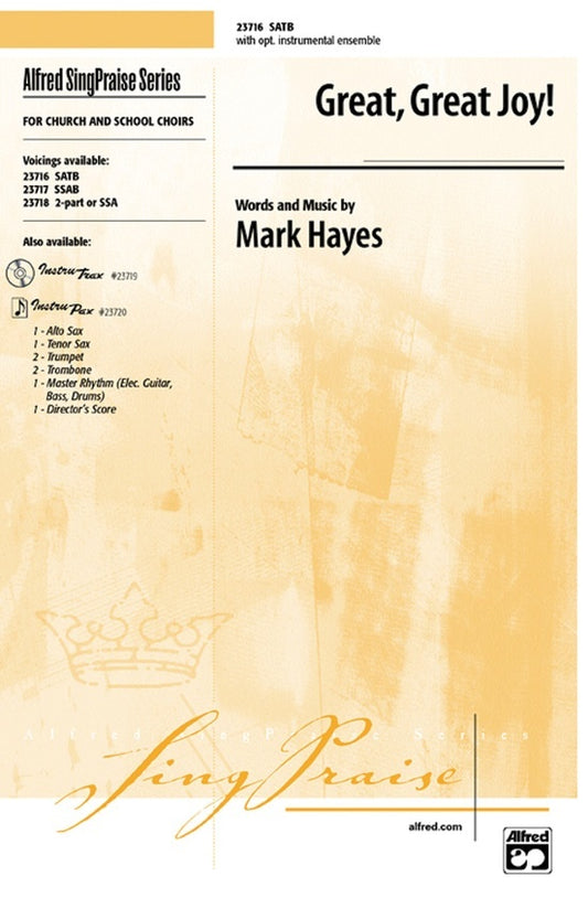 Great Great Joy SATB Arr Hayes