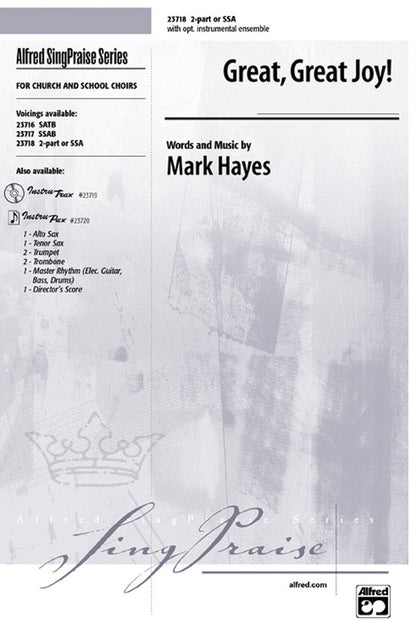 Great Great Joy 2 Part/SSA Arr Hayes