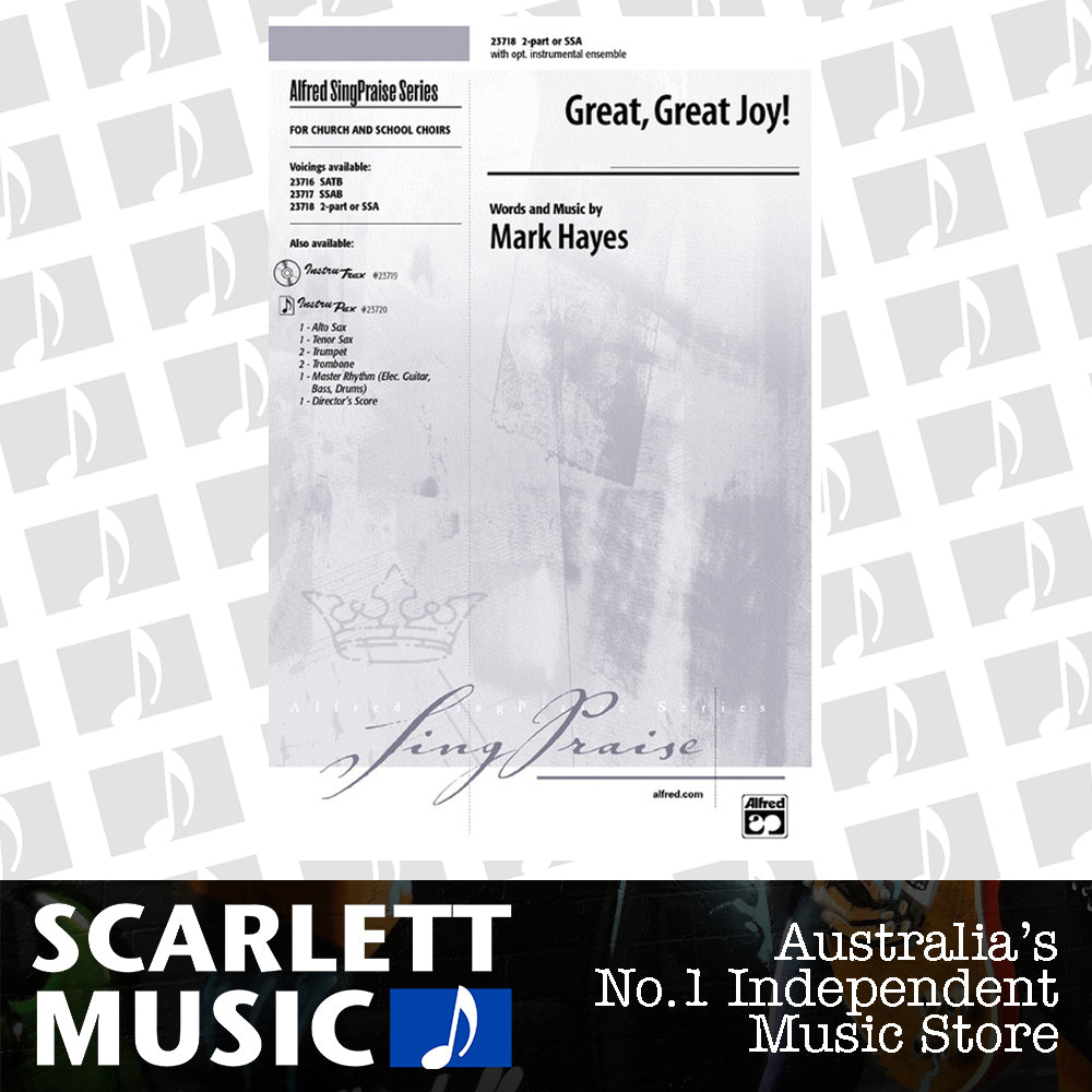 Great Great Joy 2 Part/SSA Arr Hayes — view 2