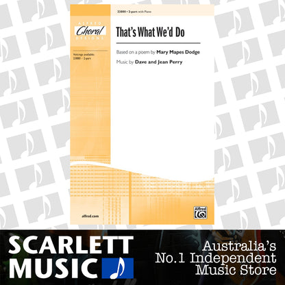 That's What We'd Do SA - Choral Sheet Music — view 2