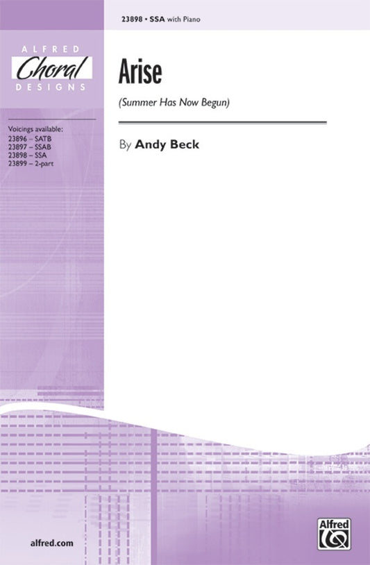 Arise Summer Has Now Begun SSA/PNO Choral Sheet Music