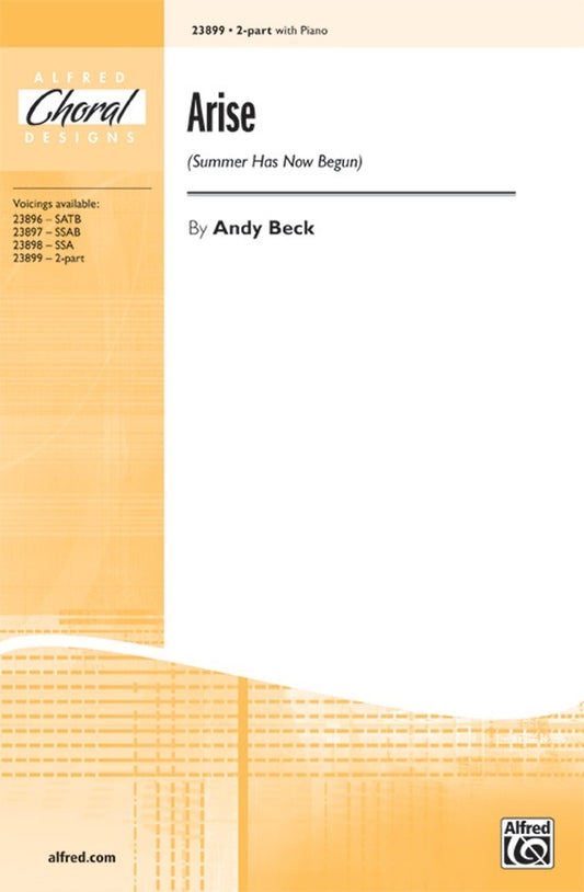 Arise Summer Has Now Begun 2 Pt/Pno Choral Sheet Music