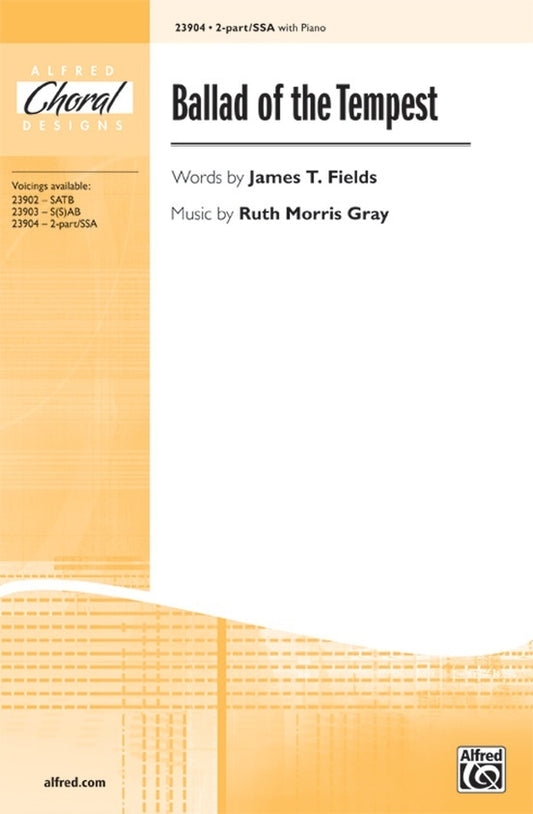 Ballad of the Tempest 2 Part or SSA/Piano Choral Sheet Music
