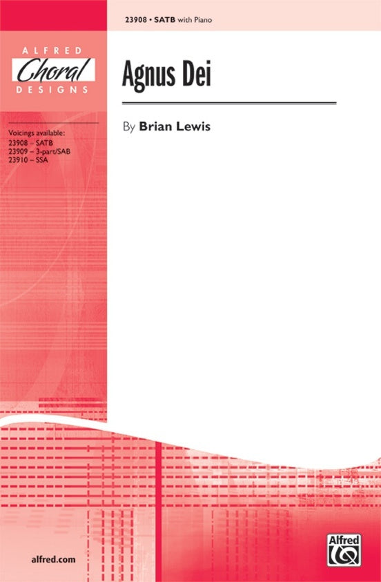 Agnus Dei SATB Piano Choral Sheet Music