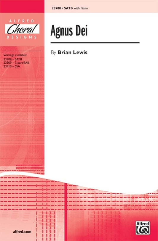 Agnus Dei SATB Piano Choral Sheet Music