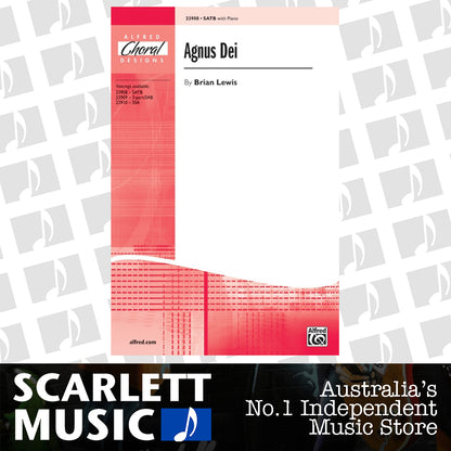 Agnus Dei SATB Piano Choral Sheet Music — view 2