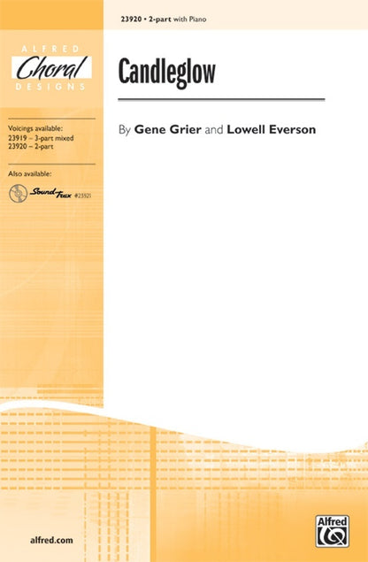 Candleglow Choral Sheet Music for 2 Part and Piano
