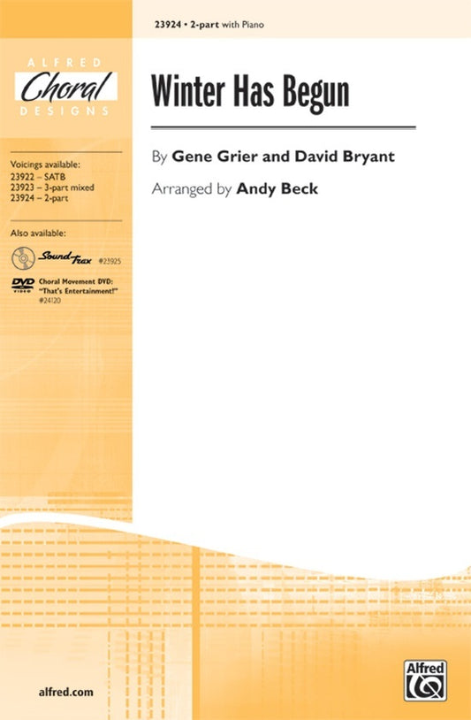 Winter Has Begun 2 Part Choral Sheet Music