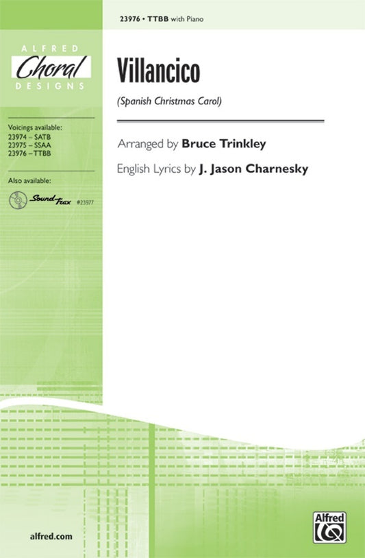 Villancico TTBB Piano Arrangement by Trinkley