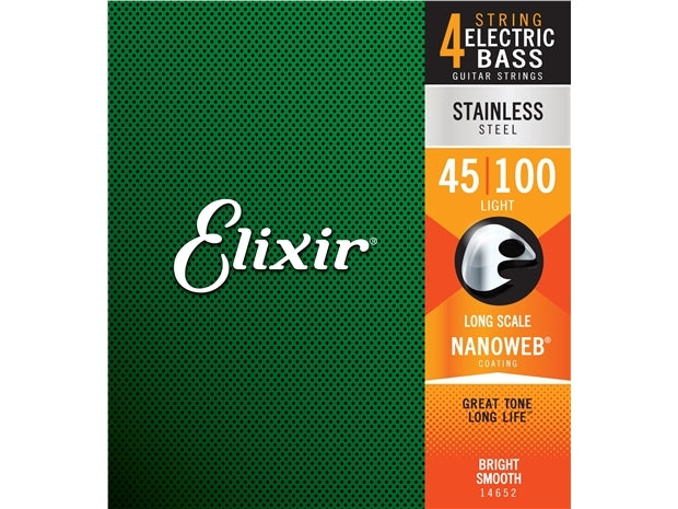 Elixir : # 14652: Bass Nano Stainless Steel light 45-100
