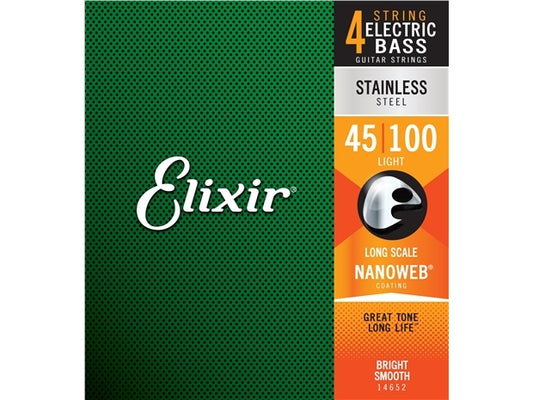 Elixir : # 14652: Bass Nano Stainless Steel light 45-100