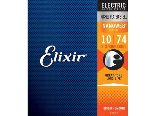 Elixir : #12062: Elec Nanoweb 8 String Lite 10-74