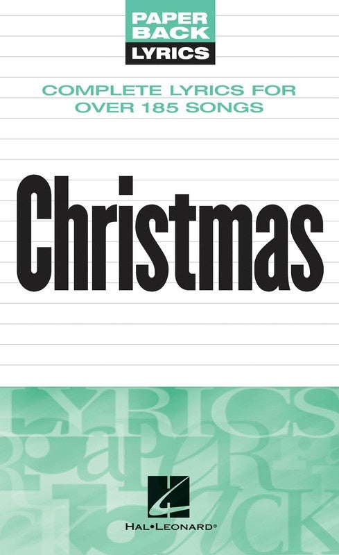 Paperback Lyrics Christmas (Softcover Book)
