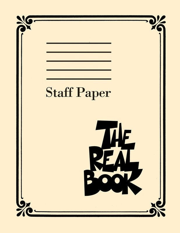 The Real Book Staff Paper 9 Staves 400 Pages Perforated