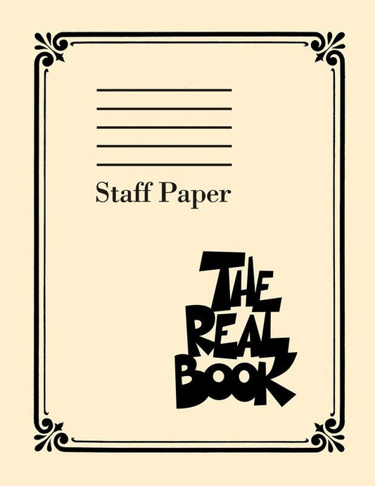 The Real Book Staff Paper 9 Staves 400 Pages Perforated