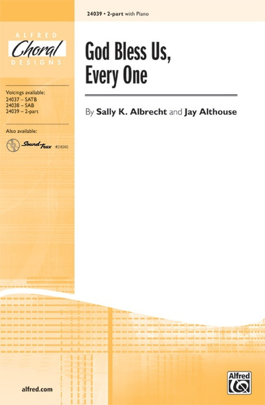 God Bless Us Every One 2 Part/Piano