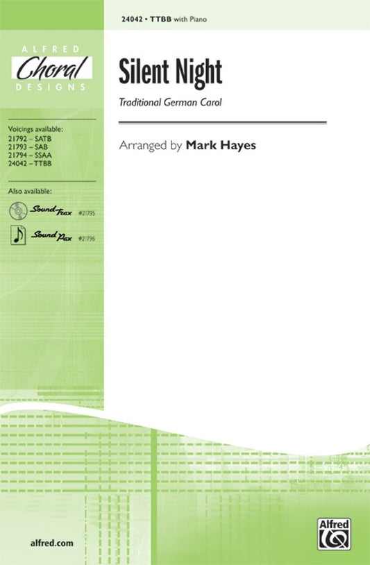 Silent Night TTBB/Piano Arrangement by Hayes