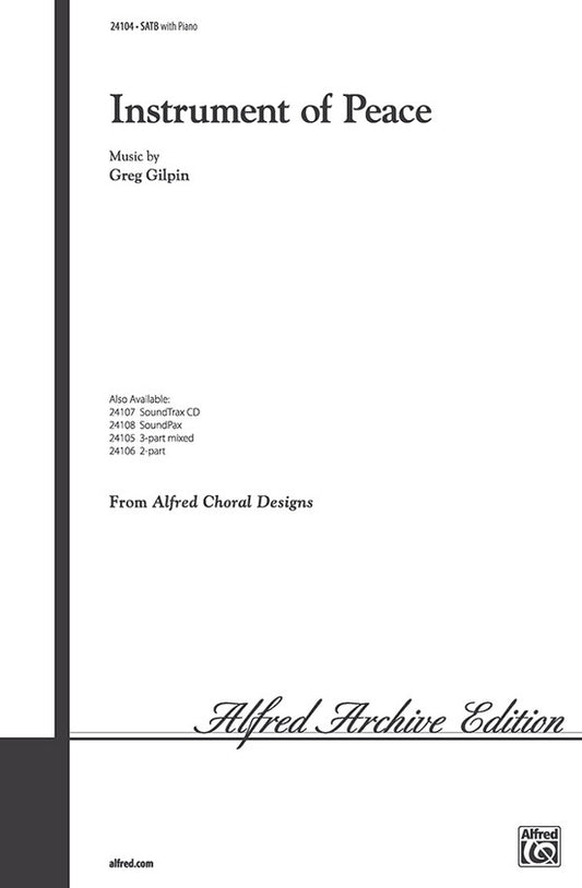 Instrument Of Peace SATB/Piano