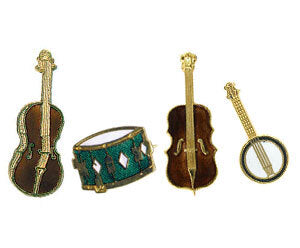 Pickboy Brooch Goldplated- Bass Clef